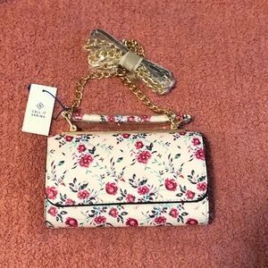 NWT - Call It Spring Floral Clutch - White and Pink